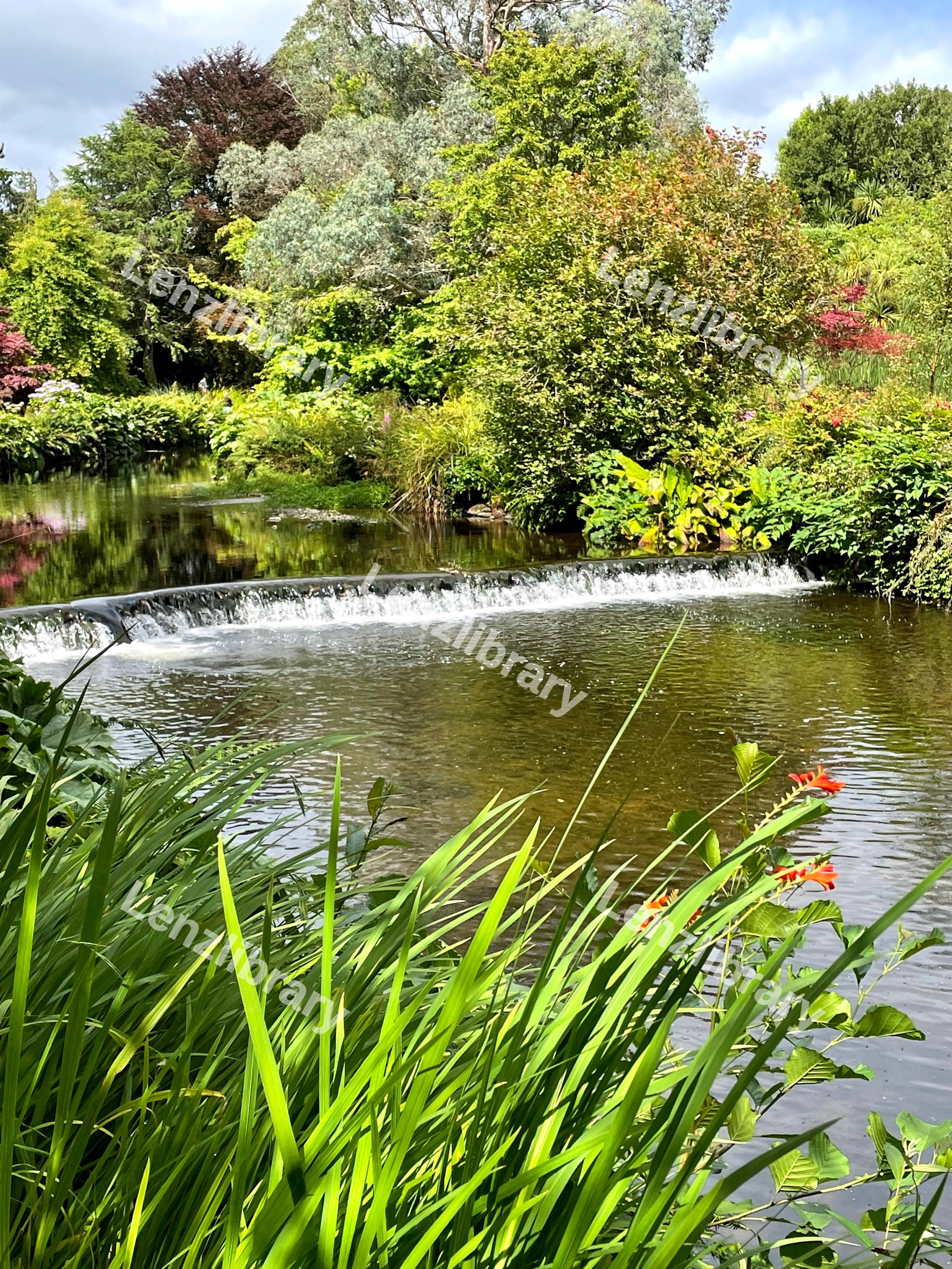 Lake With Small Waterfall